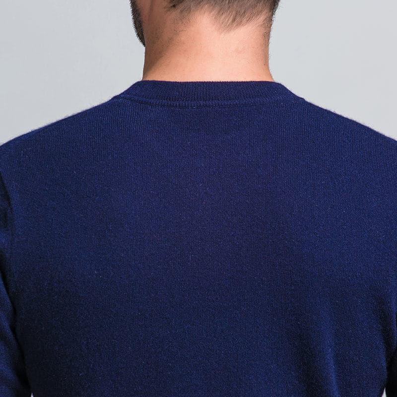 Men's Crew Neck Cashmere Sweater - DAISYSILK