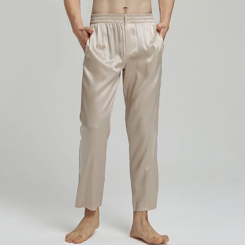 Men's Silk Pajama Pants Sleep Pants - DAISYSILK