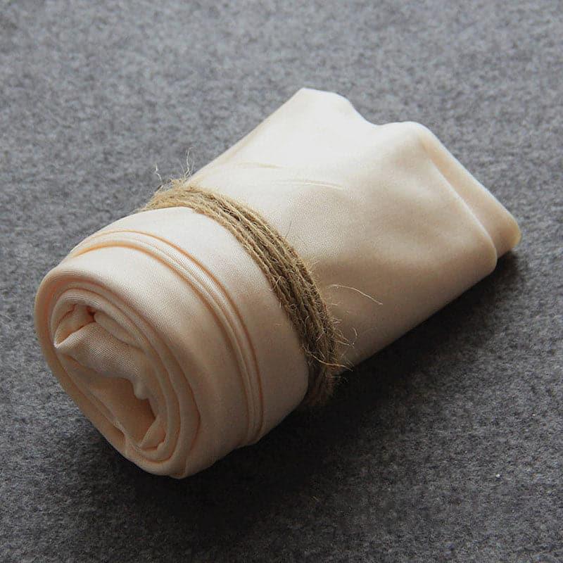 Mulberry Silk Long Thermal Underwear Set for Women Light Beige