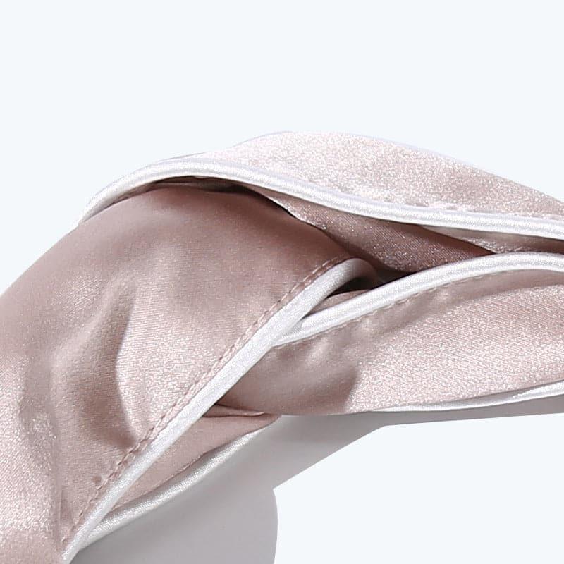 Piping Elastic Silk Hair Bands For Ladies, Pink