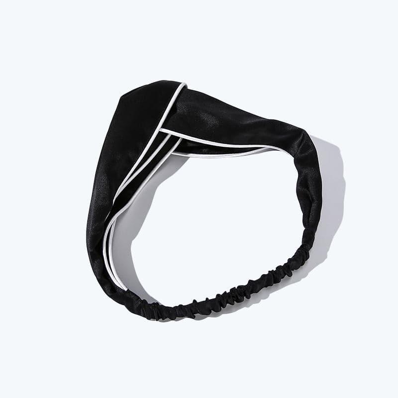 Piping Elastic Silk Hair Bands For Ladies, Black