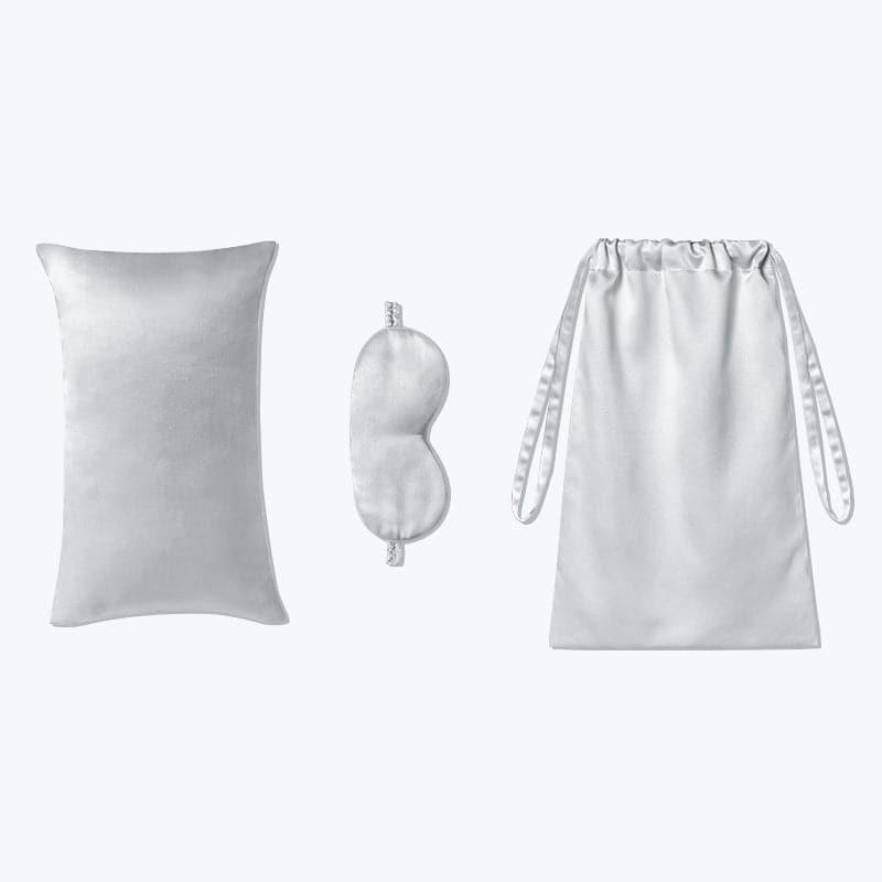 Cushion Eyemask Storage Bag 3 Pcs Silk Travel Set