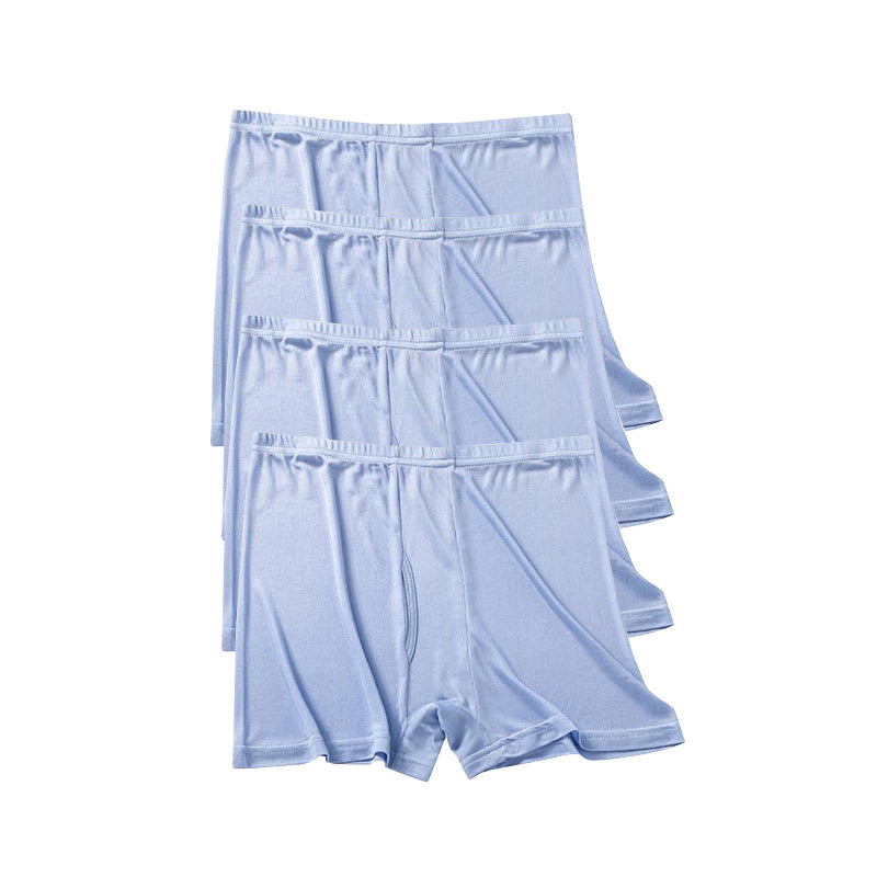 Soft Silk Knit Boxer Shorts 4Pcs