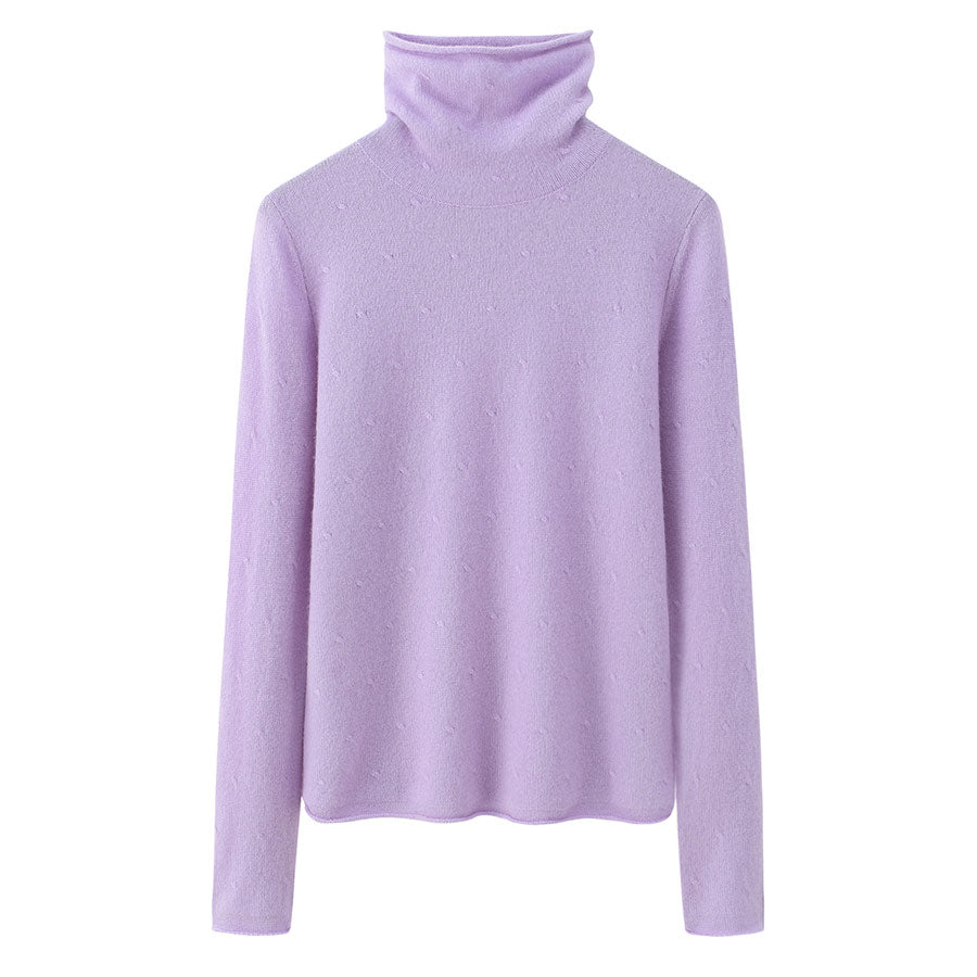 Soft Thin Knit Cashmere Sweater Purple
