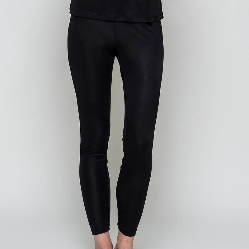 100% Silk Women Thermal Underwear Pants, Black