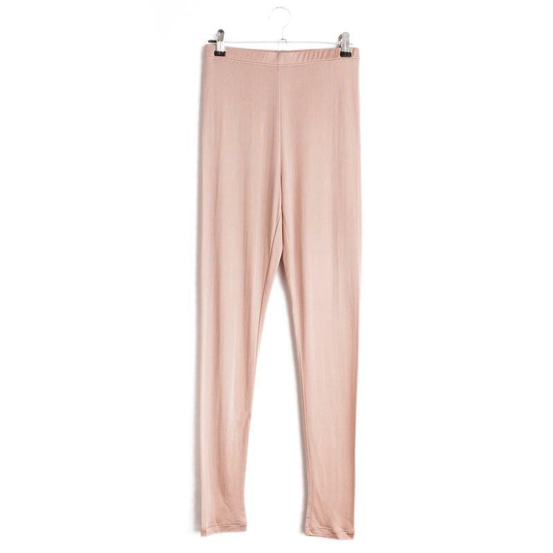 100% Silk Women Thermal Underwear Pants, Pink
