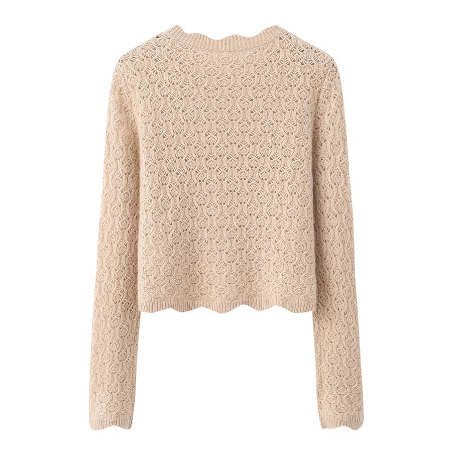 Women's Cashmere Crochet Sweater - DAISYSILK