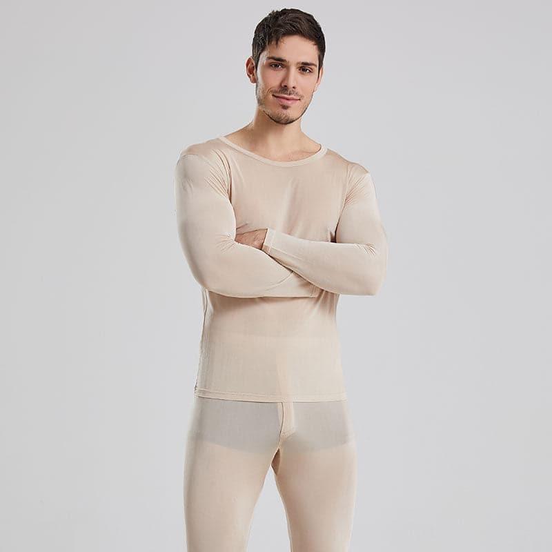Men's 100% Silk Lightweight Thermal Underwear Set - DAISYSILK